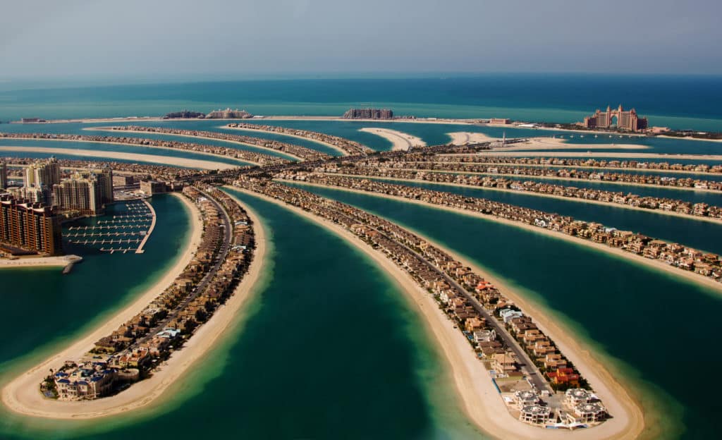 The Palm Islands in Dubai