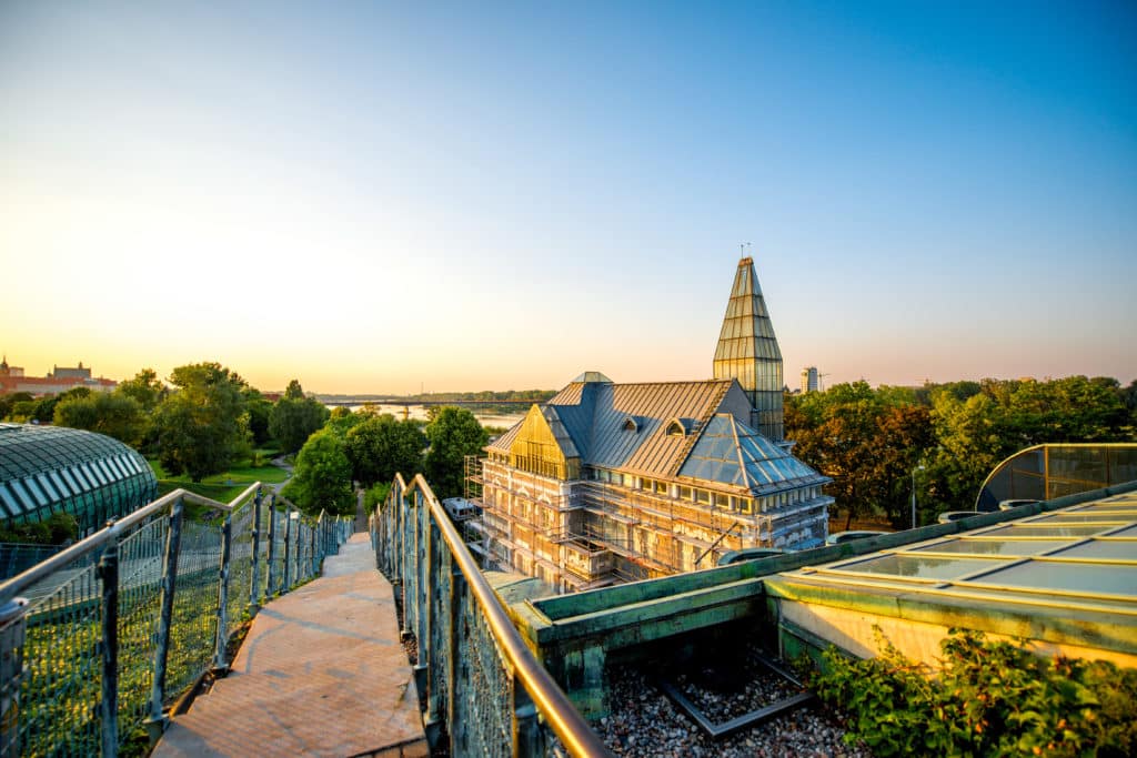 Ausblick vom Dachgarten der Universität in Warschau